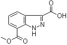 1H-Indazole-3,7-dicarboxylic acid 7-methyl ester molecular structure (CAS 898747-36-9)