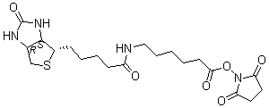 structure of CAS# 89889-52-1, Molecular Probes B 1606;B 1606; Biotin-LC-LC-NHS; Biotin-XX,SE; Biotin-XX-NHS; EZ-Link-NHS-LC-LC-Biotin