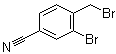 3-Bromo-4-(bromomethyl)benzonitrile molecular structure (CAS 89892-39-7)