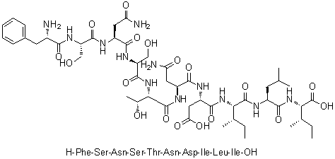 L-Phenylalanyl-L-seryl-L-asparaginyl-L-seryl-L-threonyl-L-asparaginyl-L-alpha-aspartyl-L-isoleucyl-L-leucyl-L-isoleucine molecular structure (CAS 899831-69-7)