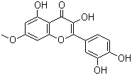 结构式 CAS# 90-19-7, 鼠李素; 3,5,3',4'-四羟基-7-甲氧基黄酮