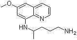 structure of CAS# 90-34-6, Primaquine;8-(4-Amino-1-methylbutylamino)-6-methoxyquinoline; N-(6-Methoxyquinolin-8-yl)pentane-1,4-diamine