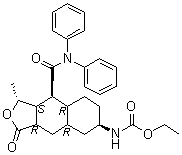 [(1R,3aR,4aR,6R,8aR,9S,9aS)-9-[(Diphenylamino)carbonyl]dodecahydro-1-methyl-3-oxonaphtho[2,3-c]furan-6-yl]carbamic acid ethyl ester molecular structure (CAS 900161-12-8)