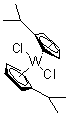 Bis(isopropylcyclopentadienyl)tungsten dichloride molecular structure (CAS 90023-13-5)