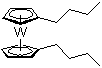 structure of CAS# 90023-17-9, Bis(butylcyclopentadienyl)tungsten