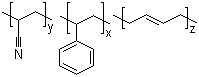 structure of CAS# 9003-56-9, ABS Resins;Acrylonitrile-butadiene-styrene terpolymer; Acrylonitrile Butadiene Styrene Resins