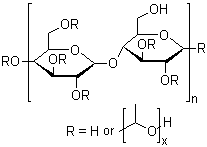 Hydroxypropyl cellulose molecular structure (CAS 9004-64-2)