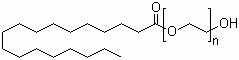 Polyoxyethylene stearate molecular structure (CAS 9004-99-3)
