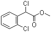 structure of CAS# 90055-47-3, 2,2'-Diclorophenylacetic acid methyl ester;2-Chloro-2-(2'-chlorophenyl)acetic acid methyl ester