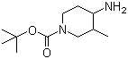 结构式 CAS# 900642-17-3, 4-氨基-3-甲基-1-哌啶甲酸叔丁酯
