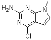 2-Amino-4-chloro-7-methyl-7H-pyrrolo[2,3-d]pyrimidine molecular structure (CAS 90065-71-7)