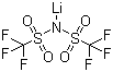 Lithium bis(trifluoromethanesulphonyl)imide molecular structure (CAS 90076-65-6)