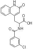 alpha-[(3-氯苯甲酰基)氨基]-1,2-二氢-2-氧代-4-喹啉丙酸分子结构 (CAS 90098-05-8)
