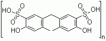 Dihydroxydimethyldiphenylmethanedisulphonic acid polymer molecular structure (CAS 9011-02-3)
