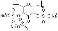 结构式 CAS# 9011-18-1, 硫酸葡聚糖钠盐; 葡聚糖硫酸钠; 葡聚糖硫酸酯钠