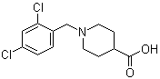 1-[(2,4-二氯苯基)甲基]-4-哌啶甲酸分子结构 (CAS 901920-31-8)