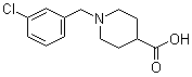 结构式 CAS# 901920-70-5, 1-[(3-氯苯基)甲基]-4-哌啶甲酸