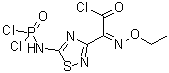 (Z)-5-[(Dichlorophosphinyl)amino]-alpha-(ethoxyimino)-1,2,4-thiadiazole-3-acetyl chloride molecular structure (CAS 90211-01-1)
