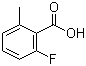 结构式 CAS# 90259-27-1, 2-氟-6-甲基苯甲酸