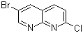 结构式 CAS# 902837-40-5, 6-溴-2-氯-1,8-萘啶