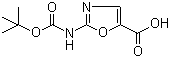 结构式 CAS# 903094-60-0, 2-叔丁氧羰基氨基恶唑-5-羧酸