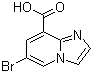 结构式 CAS# 903129-78-2, 6-溴咪唑并[1,2-a]吡啶-8-羧酸