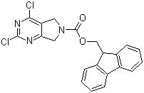 N-Fmoc-2,4-二氯-5,7-二氢吡咯并[3,4-d]嘧啶分子结构 (CAS 903129-86-2)