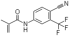 structure of CAS# 90357-53-2, N-[4-Cyano-3-(trifluoromethyl)phenyl]-2-methacrylamide;N-Methacryloyl-4-cyano-3-trifluoromethylaniline; N-[4-Cyano-3-(trifluoromethyl)phenyl]-2-methyl-2-propenamide