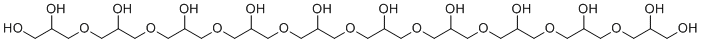 十聚甘油分子结构 (CAS 9041-07-0)