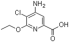 structure of CAS# 904311-15-5, 4-Amino-5-chloro-6-ethoxy-2-pyridinecarboxylic acid