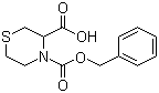 结构式 CAS# 90471-66-2, 4-N-苄氧羰基硫代吗啉-3-甲酸