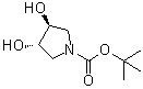 结构式 CAS# 90481-33-7, (3S,4S)-3,4-二羟基吡咯烷-1-羧酸叔丁酯