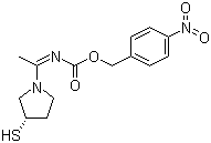 (S)-[1-(3-Mercapto-1-pyrrolidinyl)ethylidene]carbamic acid (4-nitrophenyl)methyl ester molecular structure (CAS 90505-36-5)
