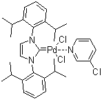 structure of CAS# 905459-27-0, Dichloro[1,3-bis(2,6-diisopropylphenyl)imidazolyl-2-idene](3-chloropyridyl)palladium(IV);[1,3-Bis(2,6-Diisopropylphenyl)imidazol-2-ylidene](3-chloropyridyl)palladium(II) dichloride