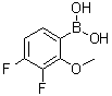 (3,4-二氟-2-甲氧基苯基)硼酸分子结构 (CAS 905583-06-4)