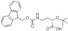 (2S)-2-(1,1-Dimethylethoxy)-4-[[(9H-fluoren-9-ylmethoxy)carbonyl]amino]butanoic acid molecular structure (CAS 905857-46-7)
