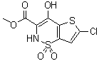 6-Chloro-4-hydroxy-2H-thieno[2,3-e]-1,2-thiazine-3-carboxylic acid methyl ester 1,1-dioxide molecular structure (CAS 906522-88-1)