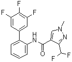 structure of CAS# 907204-31-3, Fluxapyroxad;3-(Difluoromethyl)-1-methyl-N-(3',4',5'-trifluorobiphenyl-2-yl)-1H-pyrazole-4-carboxamide; Xemium