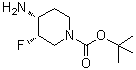 (3S,4R)-4-Amino-3-fluoropiperidine-1-carboxylic acid tert-butyl ester molecular structure (CAS 907544-20-1)