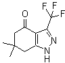 6,6-Dimethyl-3-(trifluoromethyl)-6,7-dihydro-1H-indazol-4(5H)-one molecular structure (CAS 908111-34-2)