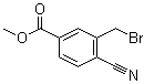 3-(Bromomethyl)-4-cyanobenzoic acid methyl ester molecular structure (CAS 908562-25-4)