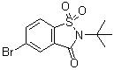 2-叔丁基-5-溴-1,2-苯并异噻唑-3-酮 1,1-二氧化物分子结构 (CAS 908602-52-8)