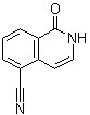 structure of CAS# 90947-07-2, 1,2-Dihydro-1-oxo-5-isoquinolinecarbonitrile