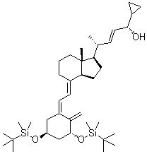 (1alpha,3beta,5Z,7E,24S)-24-Cyclopropyl-1,3-bis[[(1,1-dimethylethyl)dimethylsilyl]oxy]-9,10-secochola-5,7,10(19),22-tetraen-24-ol molecular structure (CAS 910133-69-6)