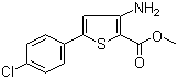 3-氨基-5-(4-氯苯基)噻吩-2-羧酸甲酯分子结构 (CAS 91076-93-6)