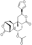 [2S-(2alpha,4aalpha,6beta,6aalpha,7alpha,10alpha,11abeta,11balpha)]-6-(Acetyloxy)-2-(3-furanyl)octahydro-11b-methyl-7,10-methano-2H-pyrano[4,3-g][3]benzoxepin-4,8(1H,4aH)-dione molecular structure (CAS 91095-48-6)