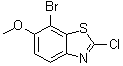 7-溴-2-氯-6-甲氧基苯并噻唑分子结构 (CAS 911056-05-8)