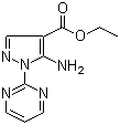 structure of CAS# 91129-95-2, 5-Amino-1-(2-pyrimidinyl)-1H-pyrazole-4-carboxylic acid ethyl ester