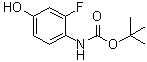 structure of CAS# 911297-02-4, 3-Fluoro-4-(tert-butoxycarbonylamino)phenol
