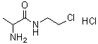 2-氨基-N-(2-氯乙基)丙酰胺盐酸盐分子结构 (CAS 91159-31-8)